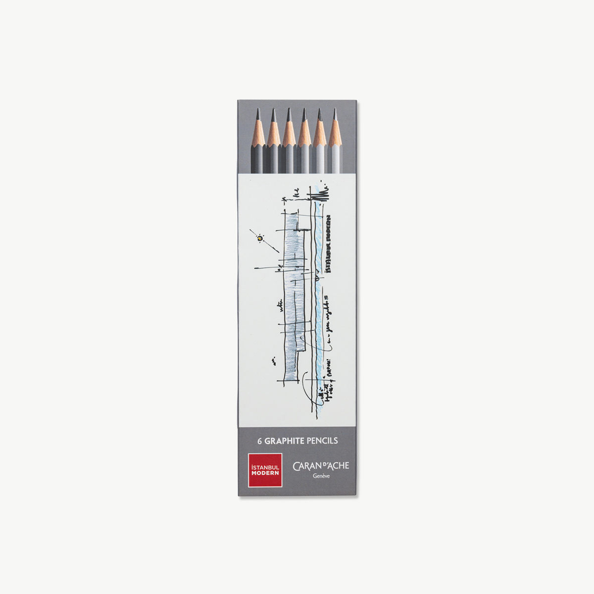 İM x Caran d'Ache - 6 Pieces Graphitr Line - Renzo Piano "Elevation On The Bosphorus"