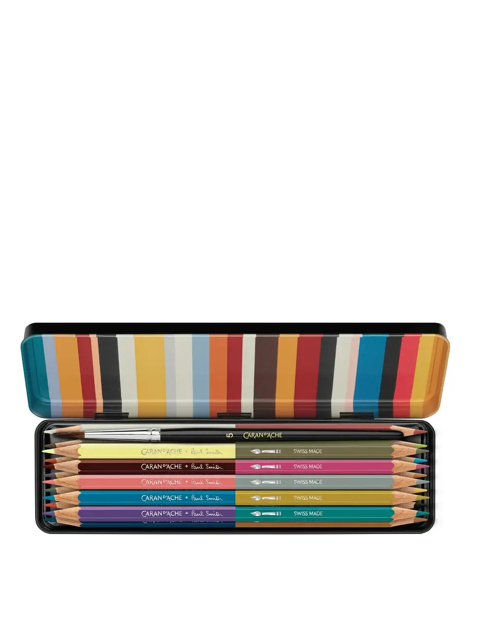 Caran d'Ache x Paul Smith - Set of 12 Dual-Color Pencils and Brush