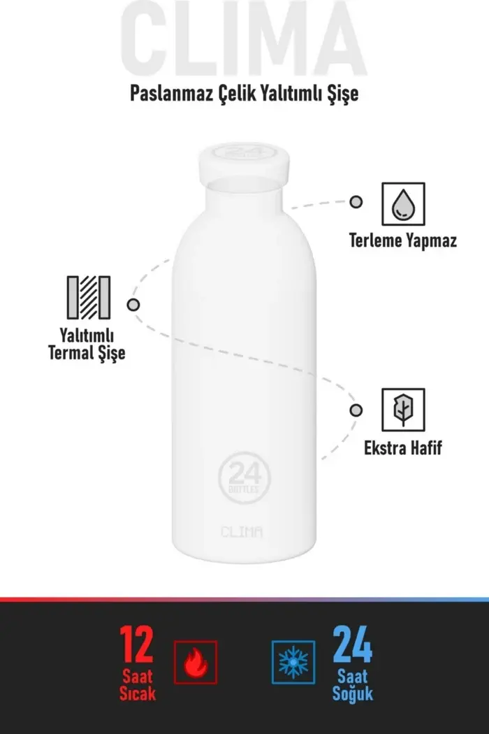 24 Bottles - Clima Bottle Aurora Paslanmaz Çelik Termos 850ml