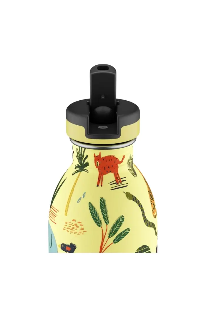 24 Bottles - Jungle Friends Stainless Steel Kids' Water Bottle with Straw, 500ml