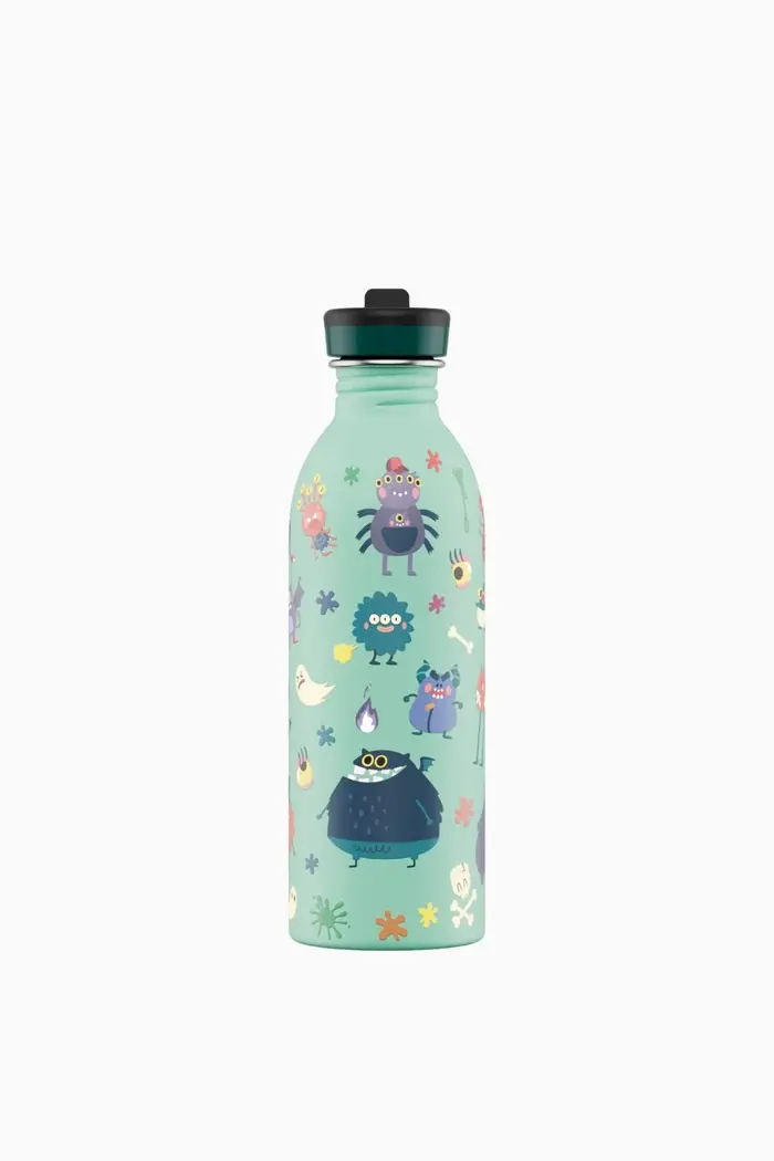 24 Bottles - Spooky Friends Stainless Steel Kids' Water Bottle with Straw, 500ml