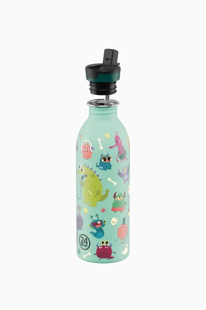 24 Bottles - Spooky Friends Stainless Steel Kids' Water Bottle with Straw, 500ml
