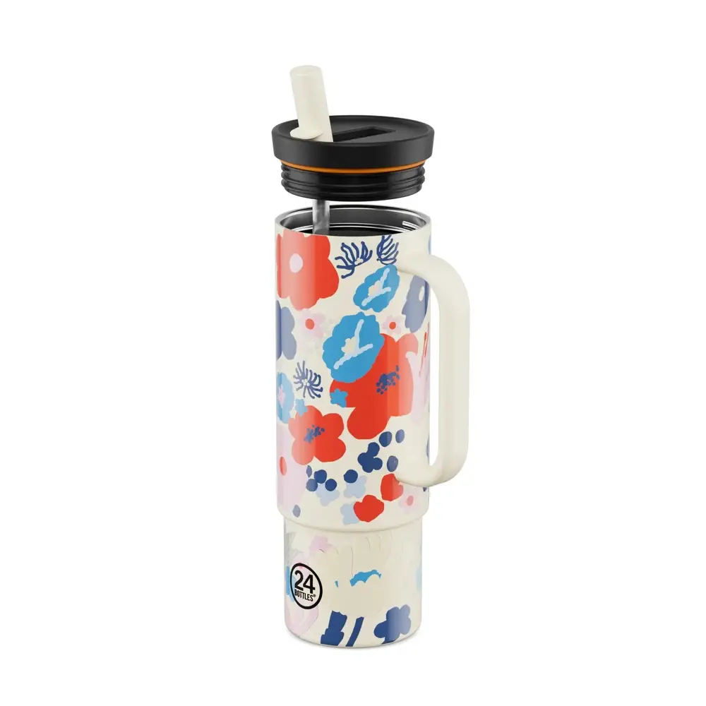 24 Bottles - Straw Cup Domenica Pipetli Paslanmaz Çelik Termos 800ml