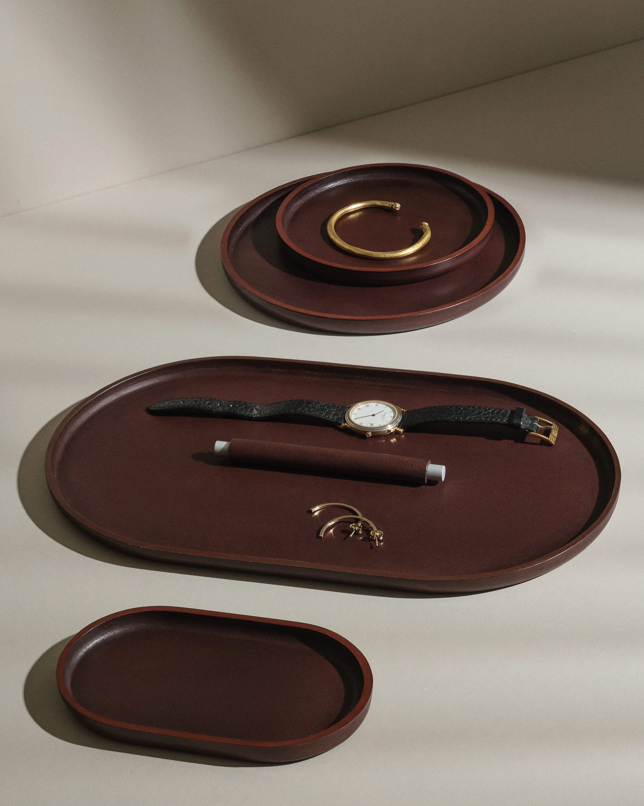 Uniqka Plato Oval - Trio Mono - Kahverengi
