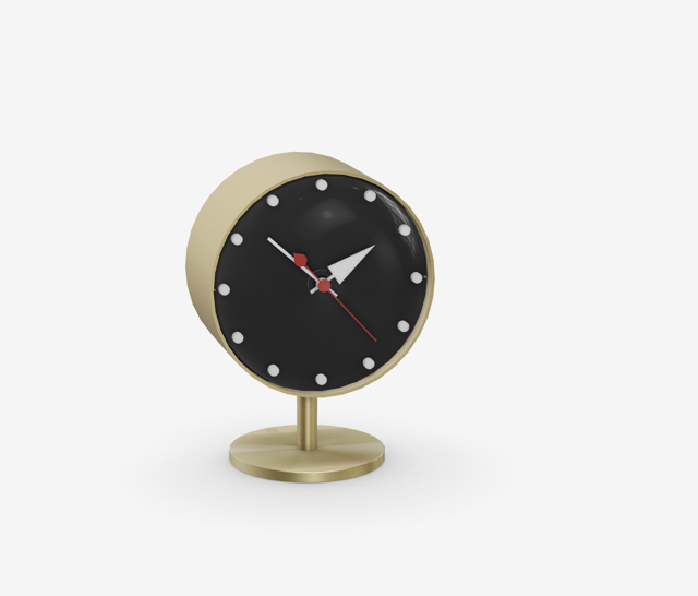 Desk Clock - Night Clock: George Nelson, 1947/1953 - Brass