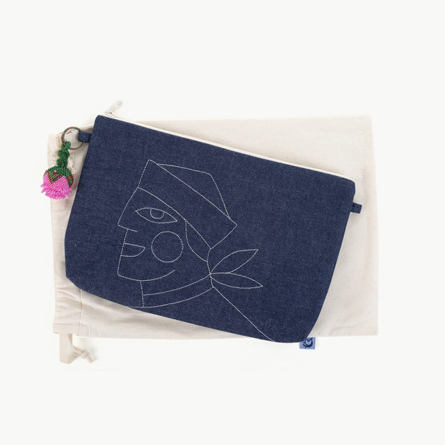 Denim Clutch - 