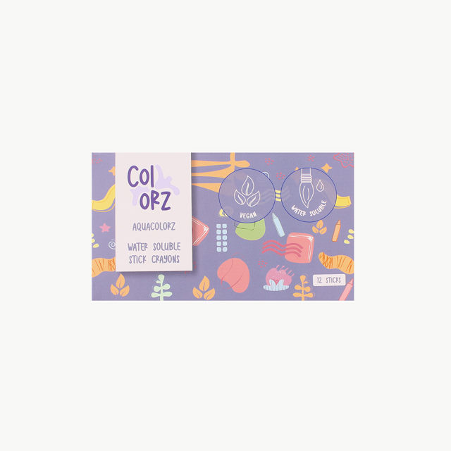 Hard Wax Dilutable Stick Pastel Crayon Set (Aqua 12 Colors)