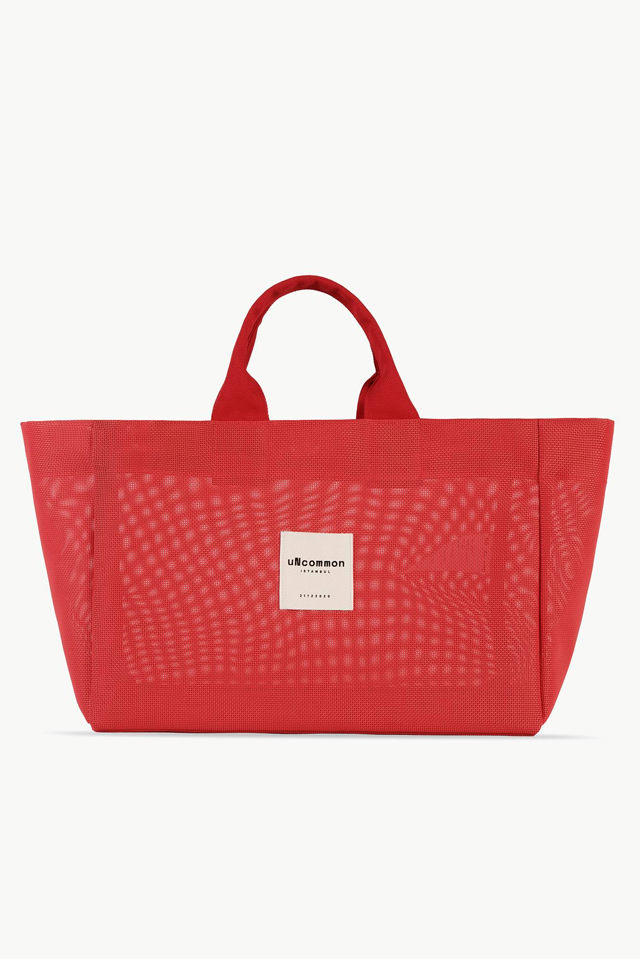 Kırmızı Mini Tote Çanta