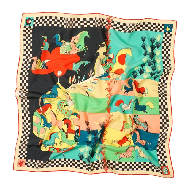 İpek Fular -Equine Harmony - 64 x 64 cm