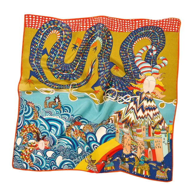 İpek Mendil - The Dragon Speaks - 40 x 40 cm