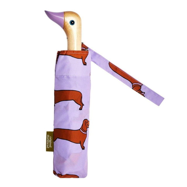 Duckhead Duck Compact Umbrella - Dachshund Purple