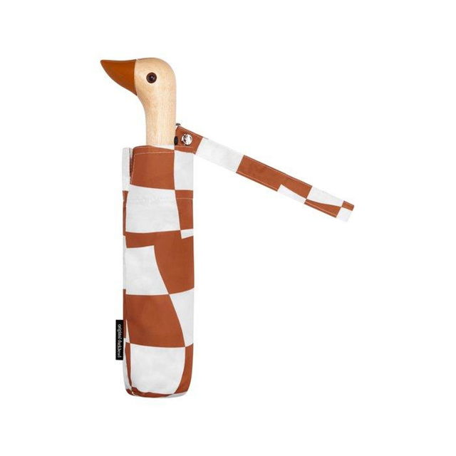 Duckhead Duck Compact Umbrella - Peanut Butter Checks