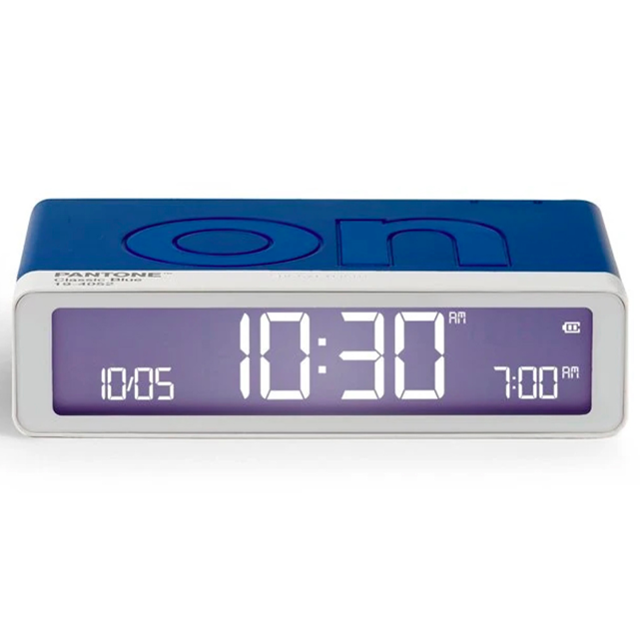 LEXON x Pantone Flip Klasik Şarj Edilebilir Alarm Saat - Mavi