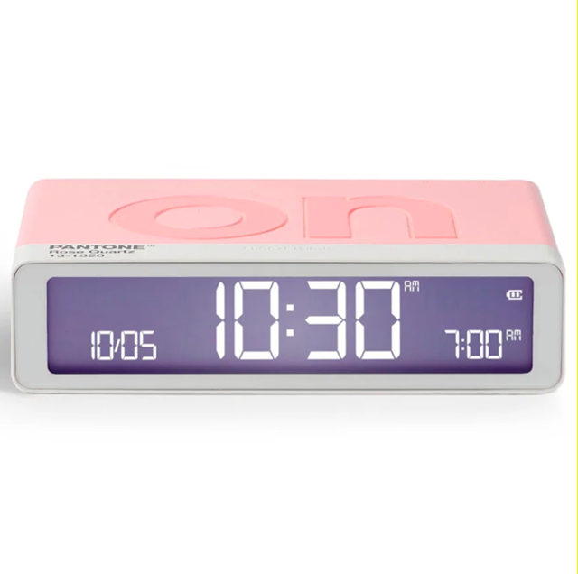 LEXON x Pantone Flip Klasik Şarj Edilebilir Alarm Saat - Pembe