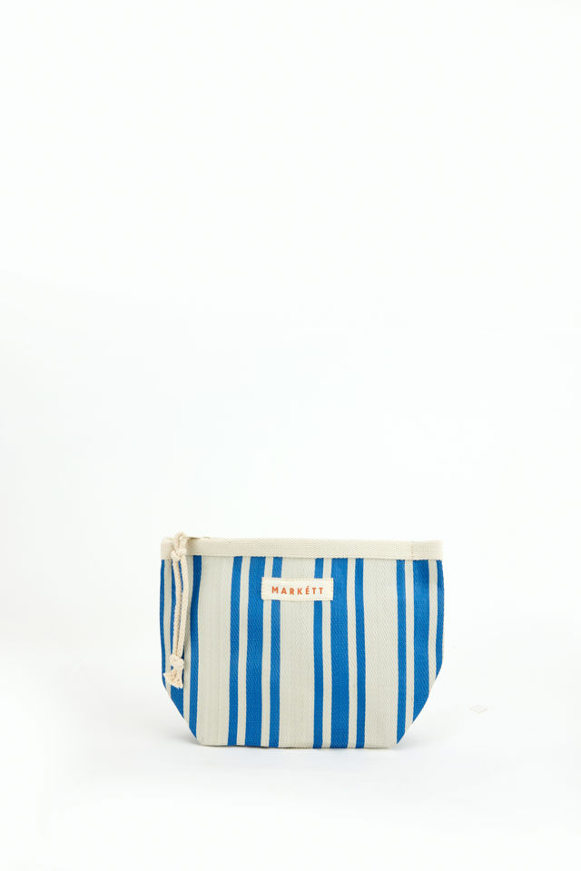 Markett Studio - Büyük El Çantası - Çizgili Ege Mavisi