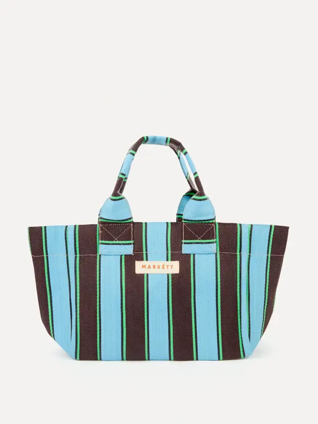 Markett Studio - Küçük Tote Çanta - Mavi, Kahve