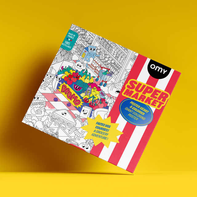 Omy - Coloring Poster - Supermarket