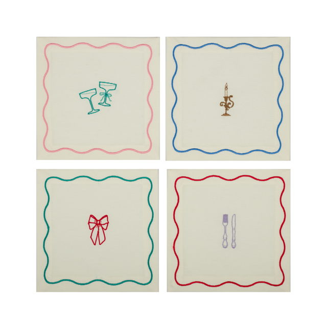 Fern&Co - 4'lü Kokteyl Peçetesi - Very Demure