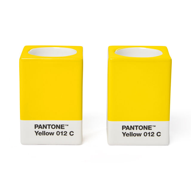 Pantone - Candle Holder - Yellow - 2 Pieces