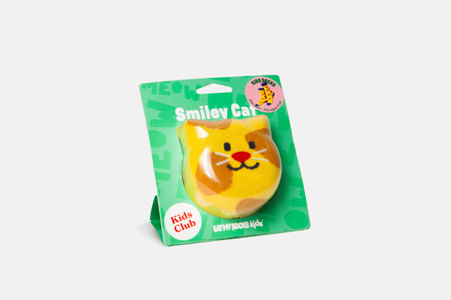 Eat My Socks - Kids Socks - Smiley Cat - 5-10 Years