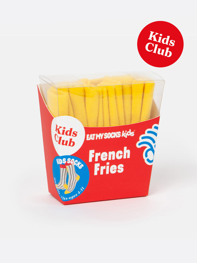Eat My Socks - Kids Socks - French Fries - 5-10 Years