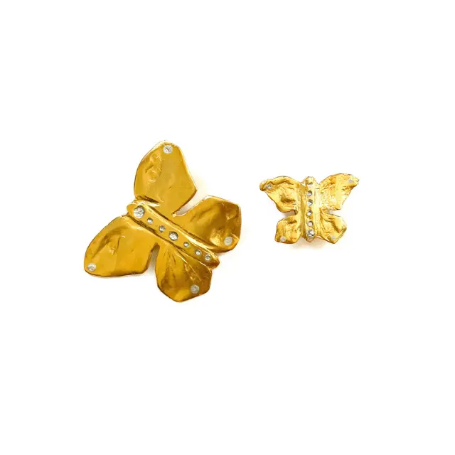 Tanti - Earrings - Golden Bugs and Butterflies - Big & Mini Butterfly