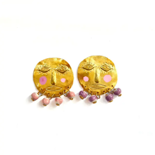 Tanti - Küpe - Fancy Dudes - Pink & Violet