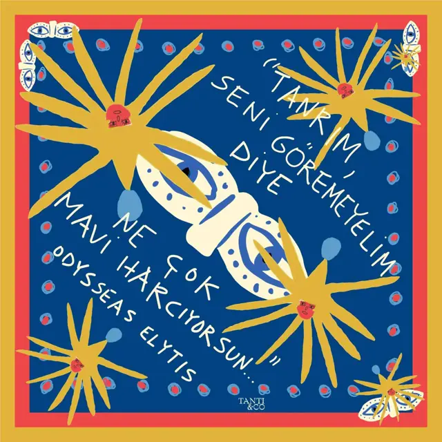 Tanti Silk Scarf - Mini Blue (Turkish)