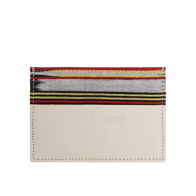 Ka'i&Vrosi - Cream Leather Card Holder - Moni
