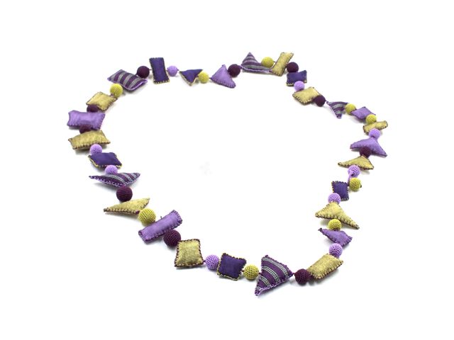 Soma - Crochet Lace Necklace - Purple