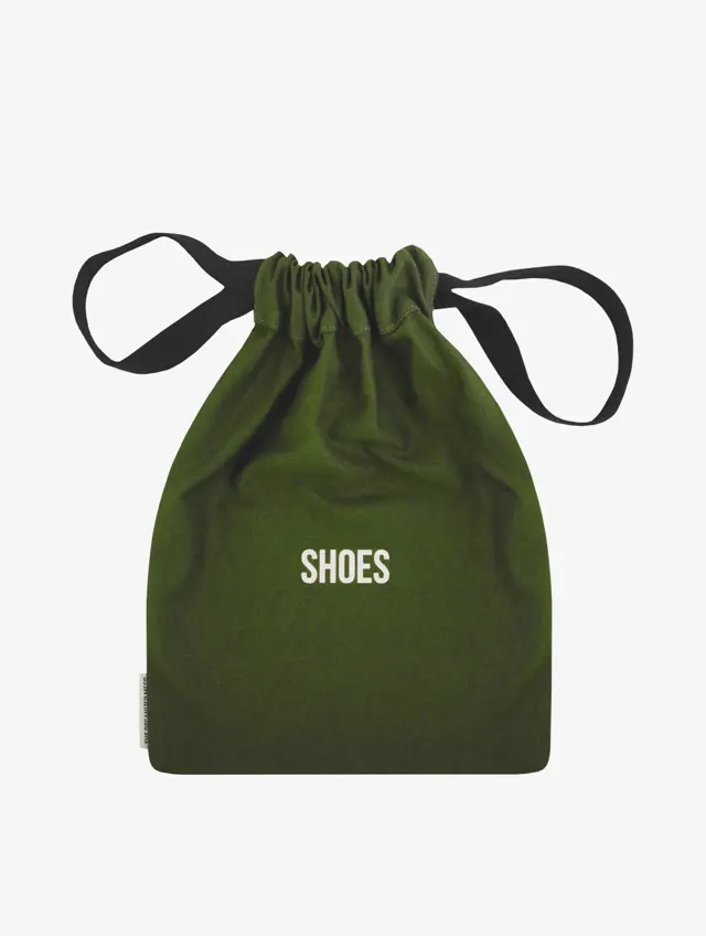 The Organized Mess - Drawstring Bag - Large Shoes  - Green