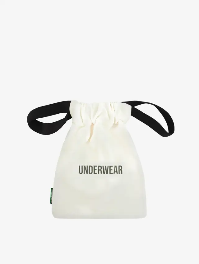 The Organized Mess - Drawstring Bag - Small Underwear - Ecru