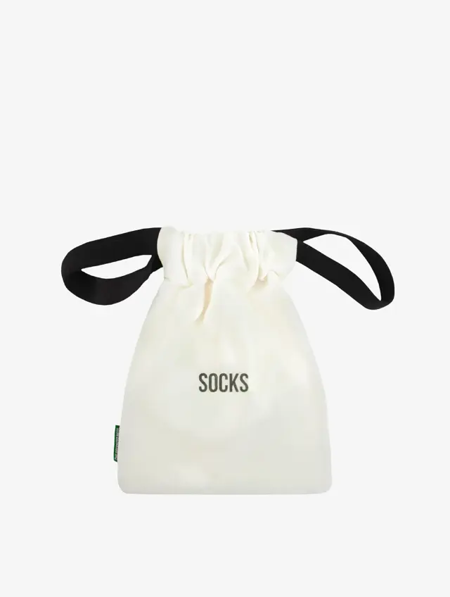The Organized Mess - Drawstring Bag - Small Socks - Ecru