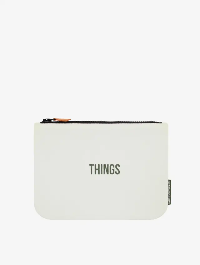 The Organized Mess - Things Zipped Pouch - Ecru