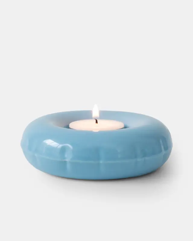 Home Studyo - Candle Holder - Moby - Sky Blue - Gloss