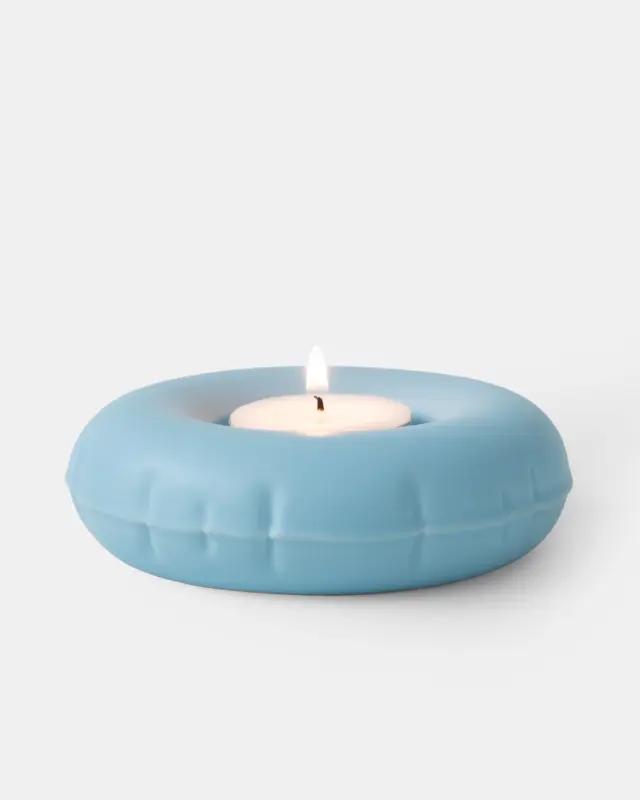 Home Studyo - Candle Holder - Moby - Sky Blue - Matte