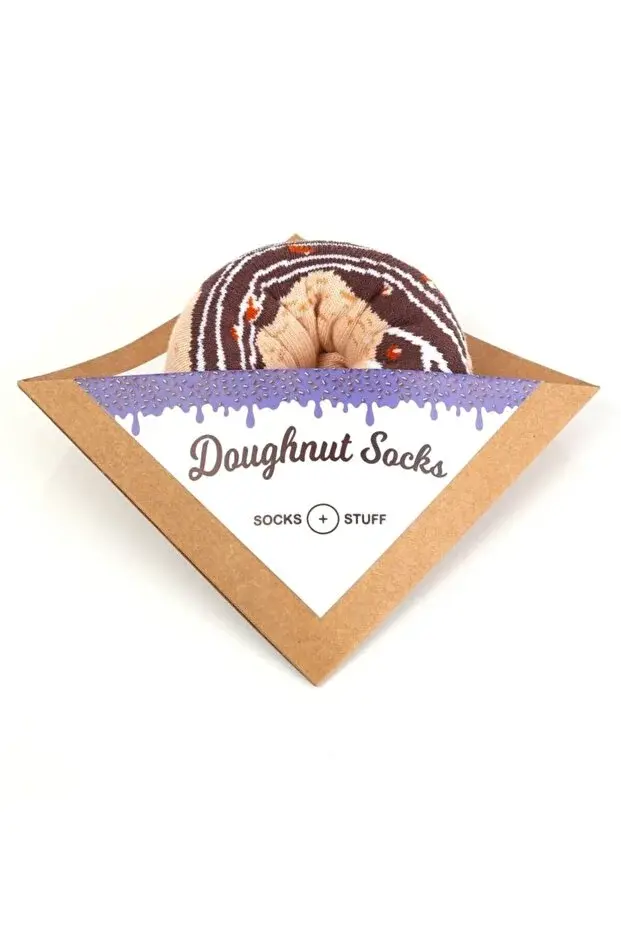 Socks + Stuff - Chocolate Caramel Donut Socks