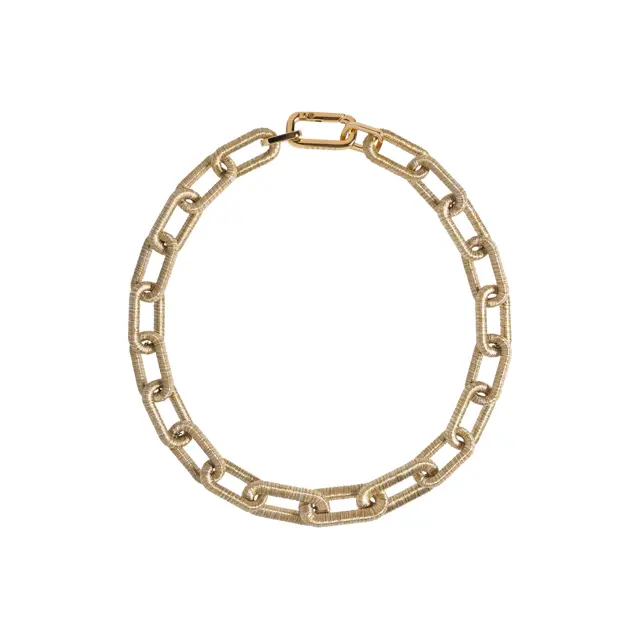 Serena Uziyel - Necklace - Catena Rectangular - Gold Silver