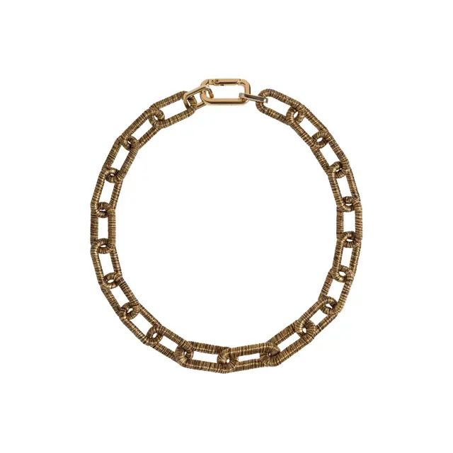Serena Uziyel - Necklace - Catena Rectangular - Antique Gold