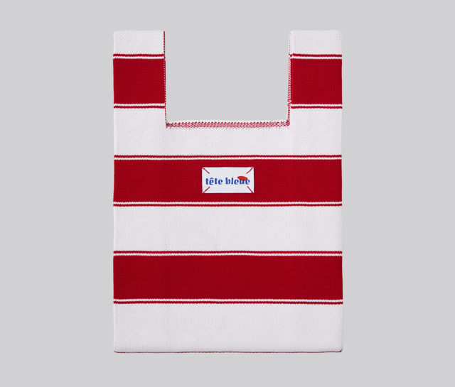 Tête Bleue - Tote Bag - Lea Striped Knit - Red