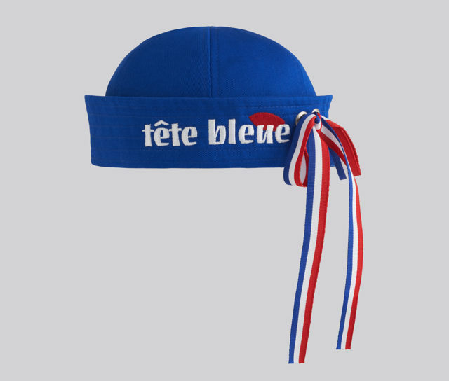 Tête Bleue - Hat - Yvette Sailor Canvas Dixie Cup With Ribbon - Blue