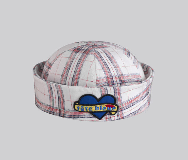 Tête Bleue - Hat - Yvette Sailor Heart-Patch Dixie Cup - Ecru