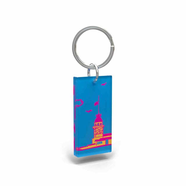 Take Me Home Keychain - Maiden's Tower - Blue & Pink