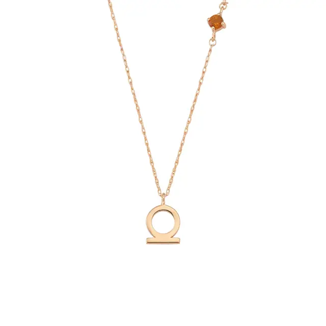 Bee Goddess - Shen Ring Altın Sitrin Kolye