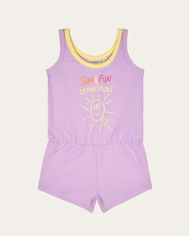 Chief Imagination Officer - Organic Cotton Playsuit - Lilac