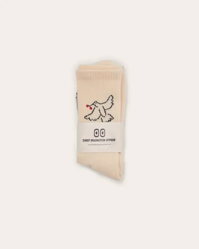 Chief Imagination Officer - Organic Cotton Socks - Pack of Two - Creamy Mist & Silver