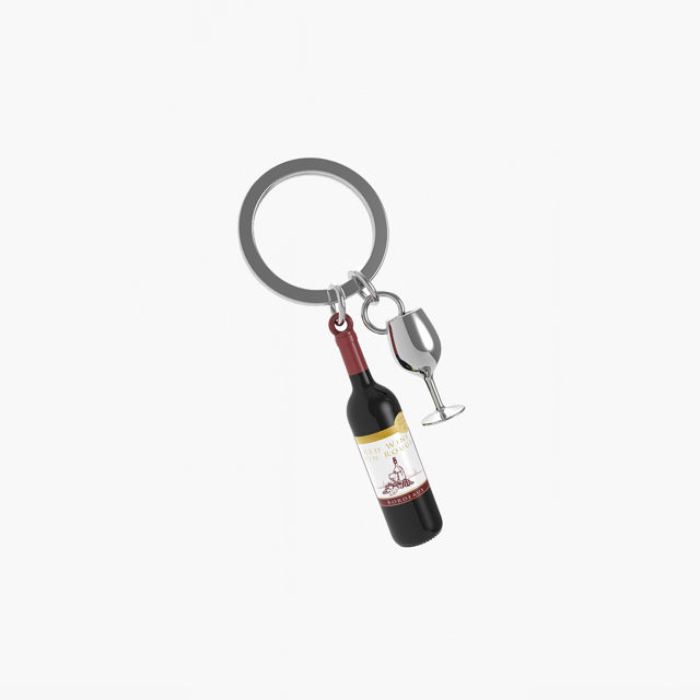 Key Ring - Red Wine