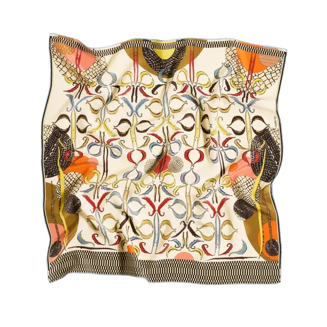Rumisu - Silk Scarf - Scaled Symmetry - 64 x 64 cm