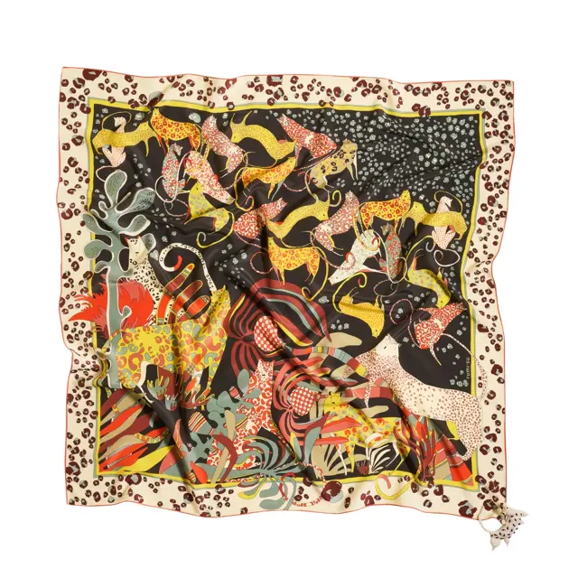 Rumisu - Silk Scarf - Wild Momentum - 105 X 105 cm