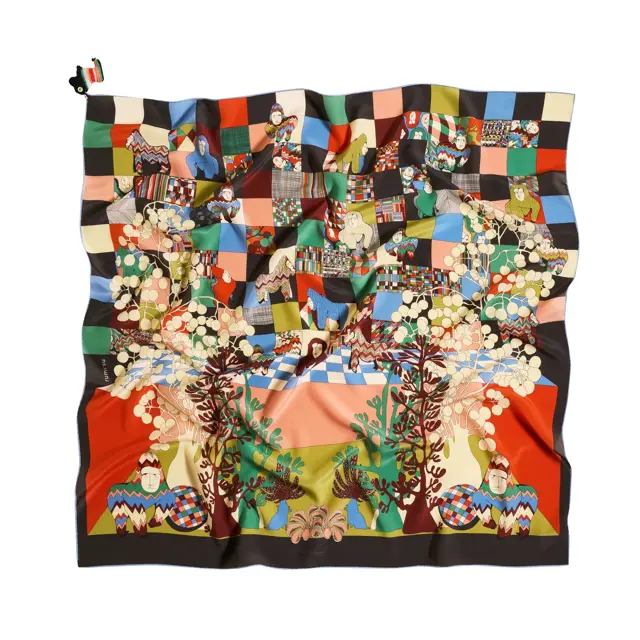Rumisu - Silk Scarf - Knuckle Walkers - 105 X 105 cm